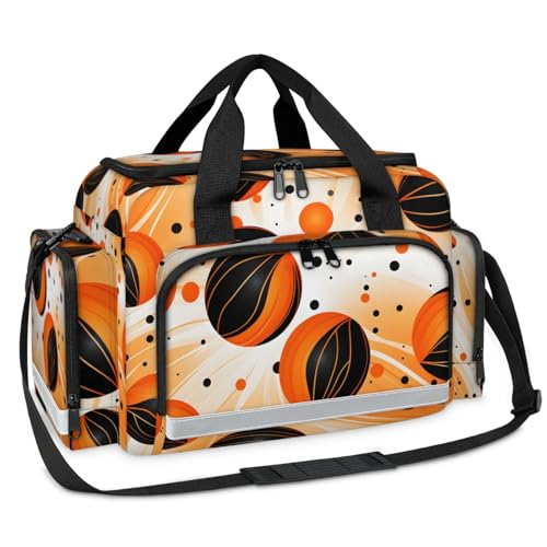 GzLeyigou First Aid Bags Empty, Orange Baseball Emergency Bag First Aid Kit Multiple Compartment Kit Carrier On Call Trauma Bag For Paramedics Emergency Medical Supplies Kit