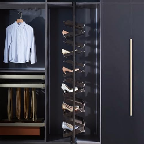 Generico Mobiletto Porta Scarpe, armadietti per corridoio, scaffale per Scarpe, Copri cassetti, Panca d'ingresso Pieghevole, scarpiera - Organizer Estraibile Girevole a 360°, Altezza Regolabile, Desi