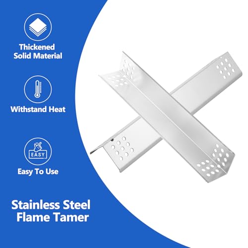 Image of D010012307 Flame Tamer Grill Parts for Monument Grill 4 Burner Replacement Parts 35633 24367 41847ng 17842 Heat Shield Stainless Steel Grill Heat Plates Tents Grill Accessories, 4pcs