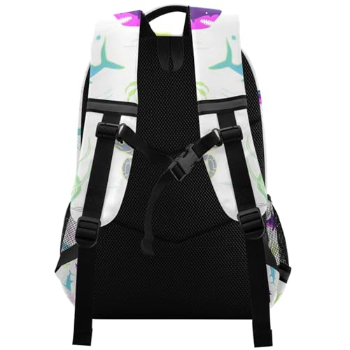 Colorful Underwater Animal Shark Whale Jellyfish bulk backpacks for kids with big book bags for teen mochila para ni?as2
