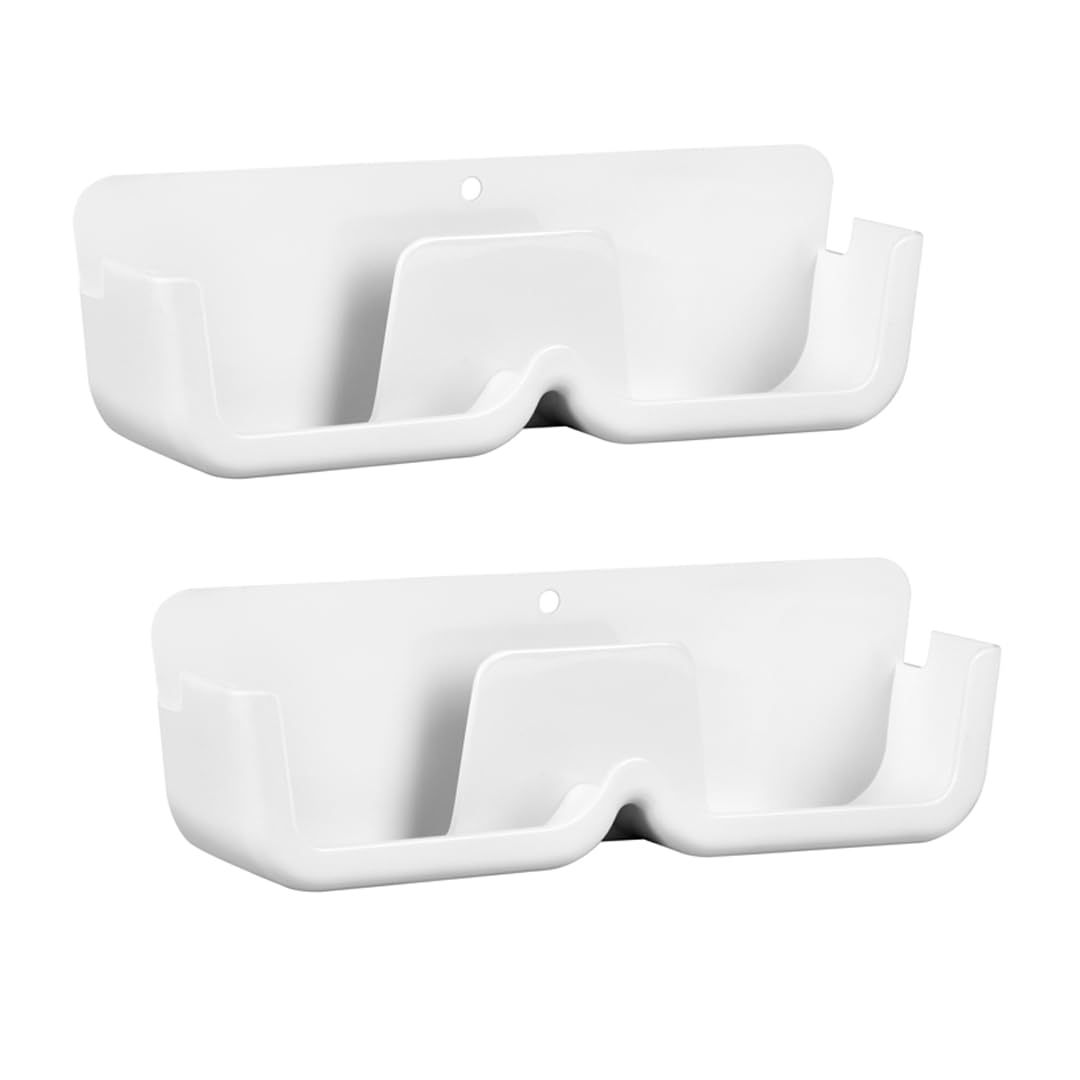 Pack of 2 Specs Holder Wall Mounted/Wall Mounted Mobile Phone Holder/ Storage Case For Phones with Strong Adhesive Strips/Eyewear Case Shelving/Sunglasses Display Case/Multi-Purpose Stand (White)-picture-15