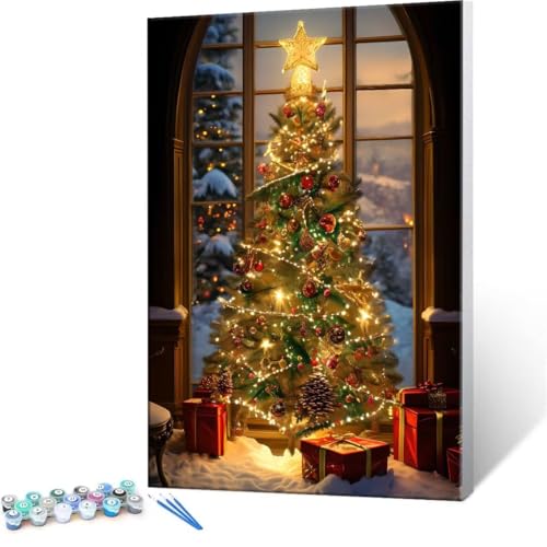 G hG fW^G NX}Xc[ LbgŃyCguVƃANG̋, l̎q̂߂̃Mtg Paint by Numbers h DIY ɂAN ʊGCeA rO 40x50cm (t