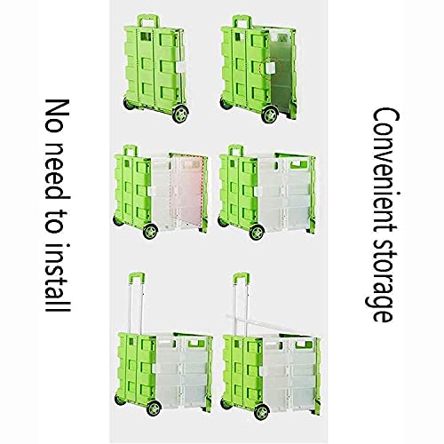 COUYY Einkaufstrolley, zusammenklappbar, verstaubar, leicht, robust, multifunktional, L – Bild 7