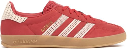 adidas Originals Gazelle Indoor Womens Sneaker (Scarlet Red Beige Gum, 8)