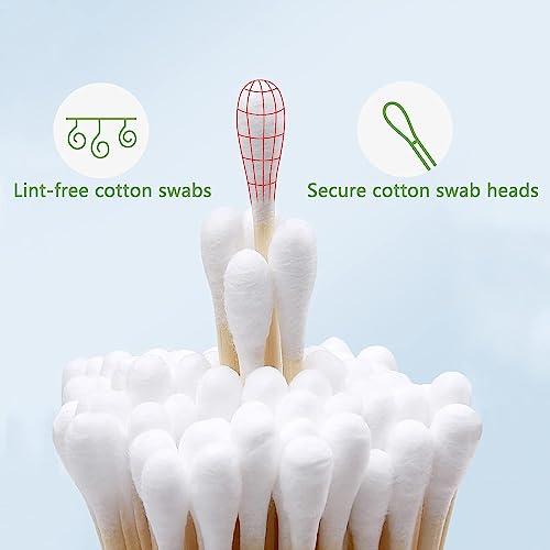 500/200PCS Gun Cleaning Swabs - 6 Inch Long Cotton Swabs - Lint Free, Highly Absorbent Gun Swabs for Precision Gun Cleaning, Applying