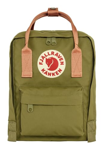 Image of Fjallraven Kanken Mini Backpack - Compact Everyday Carry, Durable Vinylon Fabric - Travel, Foliage Green /Peach Sand