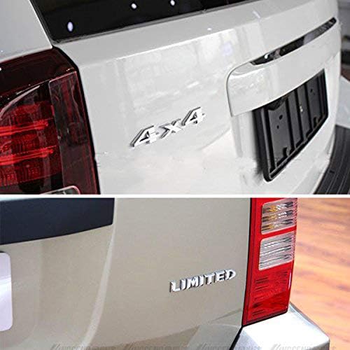 Dsycar Auto Tuning 4 X 4 + Limited Chrome 3D Decal Emblem Sticker Liberty Nameplate Badge Limited Trunk Hood Door (Silver)