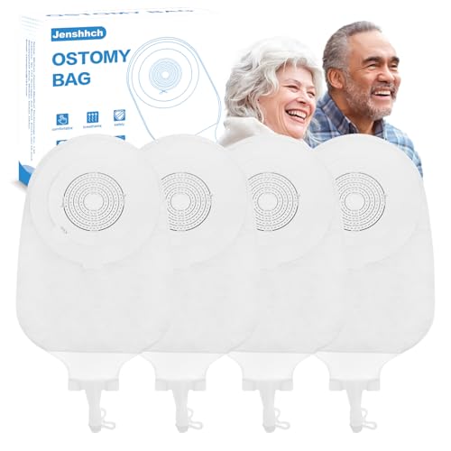 Jenshhch 20 PCS One-Piece Urostomy Bag Drainable Pouches with Measure Card Anti-Backflow System Urostomy Supplies with Drain Valve Closure for Urostomy Stoma Drainable 15-60mm Care Cut-to-Fit