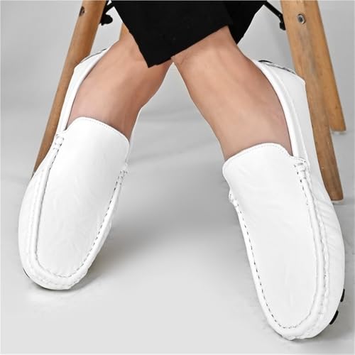 Mens Loafers Slip On Driving Shoes Moc Toe PU Leather Lightweight Comfortable Casual Flat Heel Fashion Shoes4