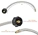 Flame King KT18ACR-2SS 2-Stage Auto Changeover LP Propane Gas Regulator with Two 18-inch Steel Braided Pigtail Hoses for RVs, Vans, Trailers