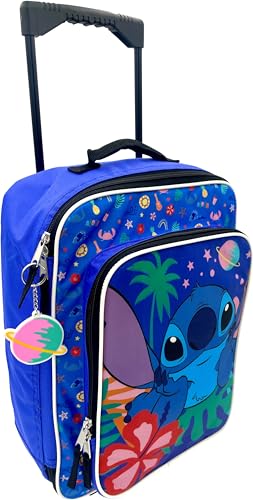 Fast Forward Kid's License 16" Soft Side Wheeled Pilot Case- Rolling Luggage (Stitch) - Thumbnail 3
