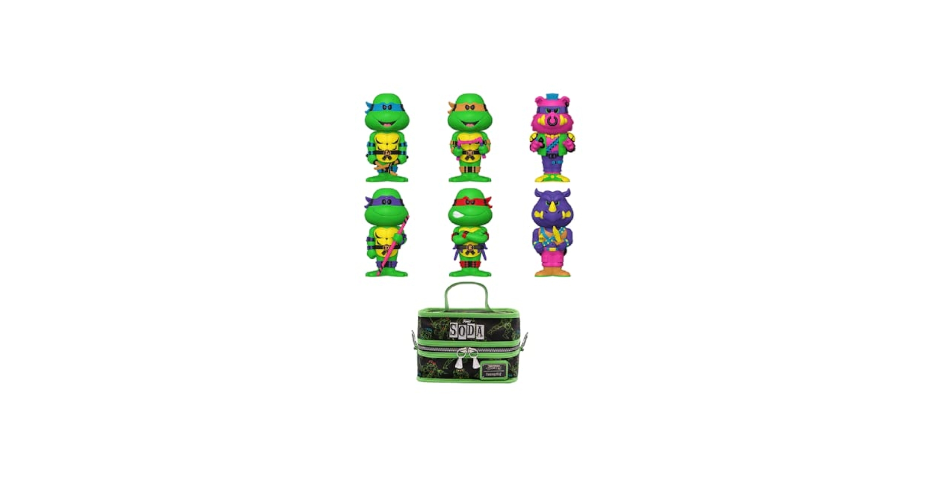 激レアFUNKO SODA  タートルズ　ブラックライト　6点セット限定版 Amazon.com: Funko Teenage Mutant Ninja Turtles 6 Pack of