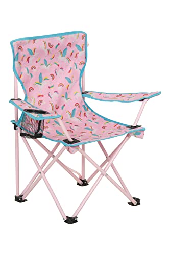 Mountain Warehouse Mini Chaise Pliante Enfants à Motif -Chaise de Camping accoudoirs et Bretelles, Chaise de Pique-Nique légère, Durable - Pique-niques, Plage, Jardin Rose Taille Unique