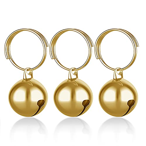 Cloches dorées pour collier de chien en métal brillant de qualité