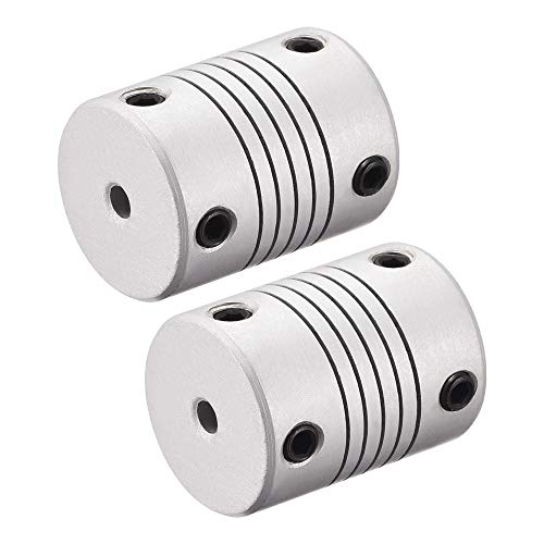 uxcell 2pcs 3mm to 6mm Aluminum Alloy Shaft Coupling Motor Connector Silver
