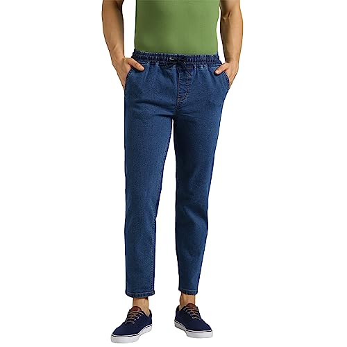 Image of Urbano Fashion Men's Regular Fit Mid Rise Washed Jogger Jeans Stretchable