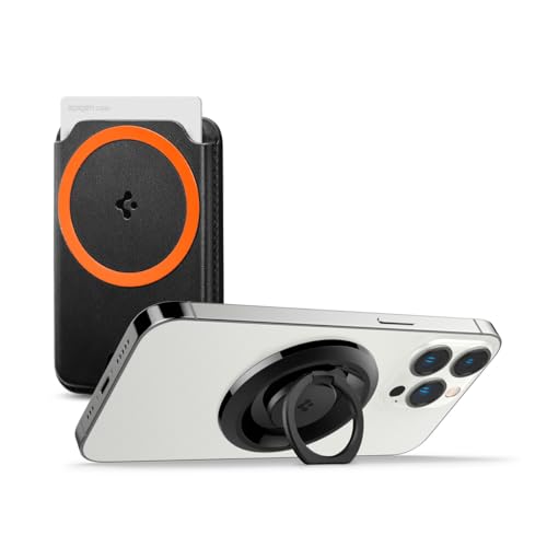 Cartera Básica Spigen MagSafe Pack Evita Caídas con Soporte de Anillo para iPhone y Pixel