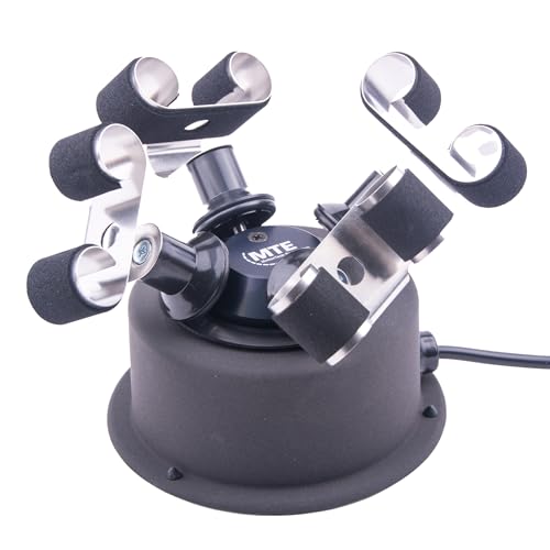 MTE Bewegungstechnik Uhrenbeweger (WTS 4 Anthrazit) bis zu 4 Uhren – Elektronisch gesteuerte Rotation und Pausen – Uhrenbeweger für Automatikuhren – leiser Watch Winder – Made in Germany