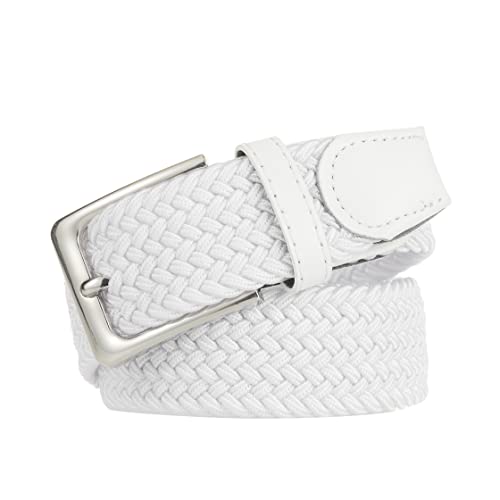 Image of Elastic Braided Belt, 1 3 /8 inch, Woven Stretch Belt for Golf Casual Jeans Shorts Pants