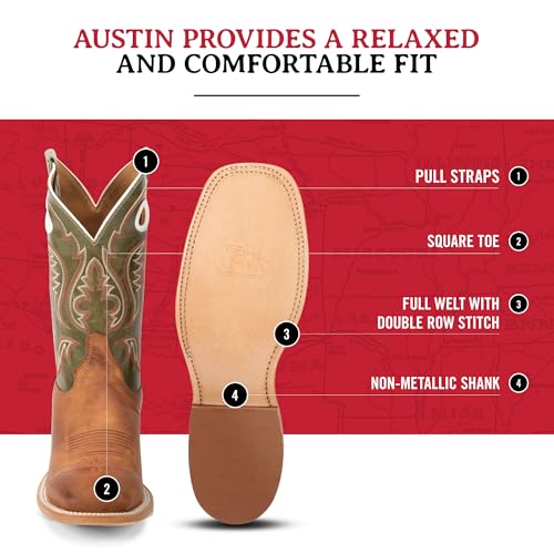 Image of Justin Men's Austin II 11 inch tall Bent Rail Western Boot