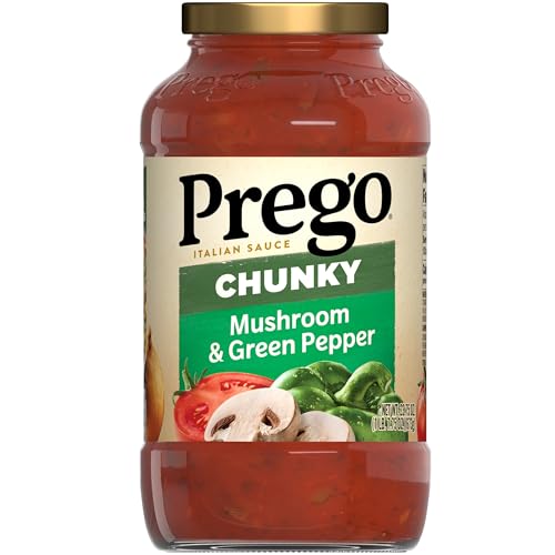 Top 10 Picks for the Best Jar Sauce for Sausage and Peppers 6 Prego Chunky Mushroom and Green Pepper Pasta Sauce, 23.75 Oz Jar