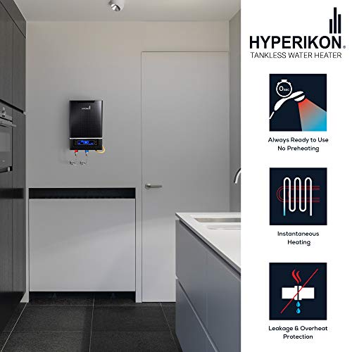 Hyperikon Tankless Water Heater Electric 27kw, 180-250V Compatible, 106.7 Amps, 0-87 PSI, ETL Listed, NFS Approved with Integrated Temperature Sensor, Residential, Indoor