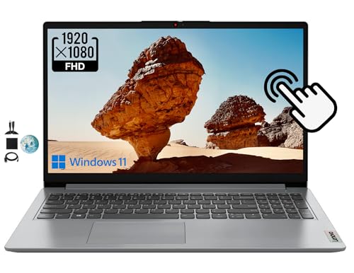 Image of Lenovo Ideapad Laptop 2024, 15.6 inch FHD Touch Screen, Intel 6-Core i3-1215U up to 4.4GHz, 24GB RAM, 1TB SSD, Webcam, Bluetooth, Wi-Fi 6, Long Battery Life, Windows 11, KyyWee Accessories