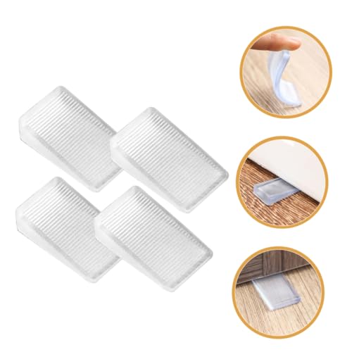 Image of Operitacx Furniture Leveling Shims Adjustable Rubber Wedges for Cabinet Shims Table Leg Levelers Appliance Support Pads 4 Pack 1.97X1.18X0.39 Inches