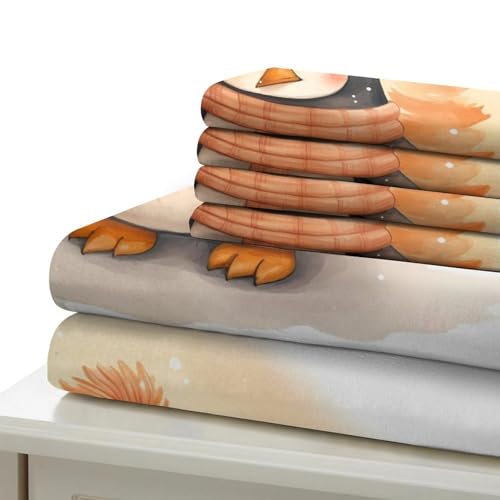 Housse de couette pingouin en microfibre pour chambre d'ado d'hiver
