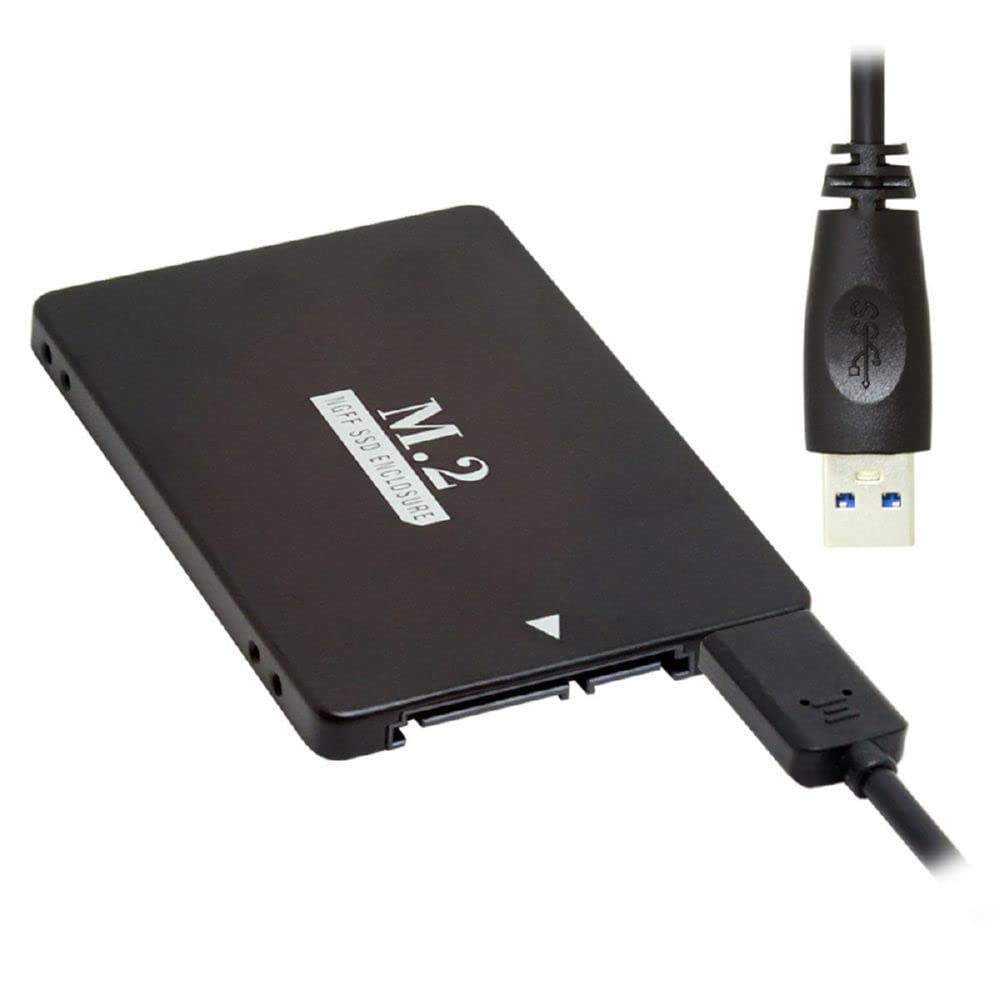 Cablecc Adaptador M.2 NGFF SATA A 2.5 SATA – Conector B+M Key Para SSD 22x30/42/60/80mm Con Cable Micro USB 3.0