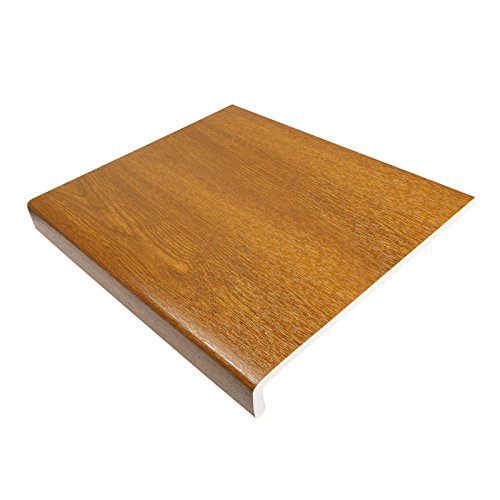 250mm Golden Oak UPVC Window Board/Cill Cover 1.25m Long 9mm Thick Plastic Window Sill Capping