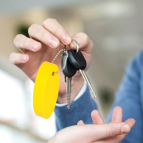 Image of Floating Keychain for Boat Keys, 4 Pack Waterproof Bright Color Key Rings Pendant for Fishing Surfing Sailing Kayak