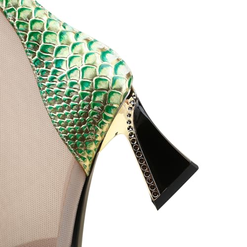 TinaCus Embossed Genuine Leather & Mesh Mid Chunky Heels Handmade Buck Zipper Women's Unique Ankle Boots4