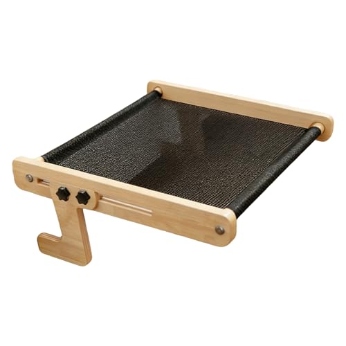 Percha para gato para madera, muebles de madera para mascotas con hamaca interior, percha para gatos | para casa, casa de granja, salón, dormitorio, balcón, mesilla de noche, borde de