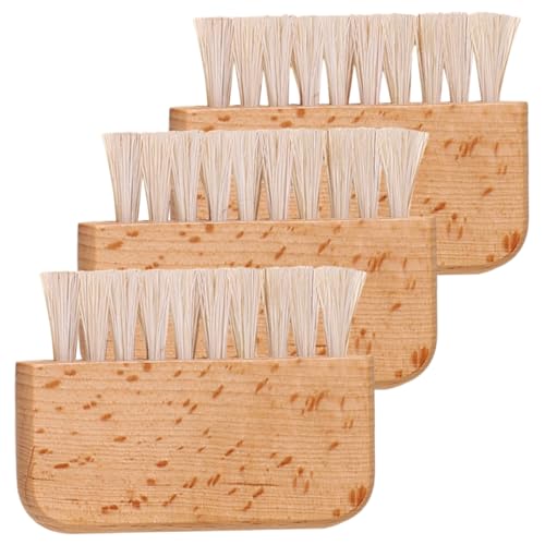 Veemoon 3Stücke Nagelbürsten mit Holzgriff