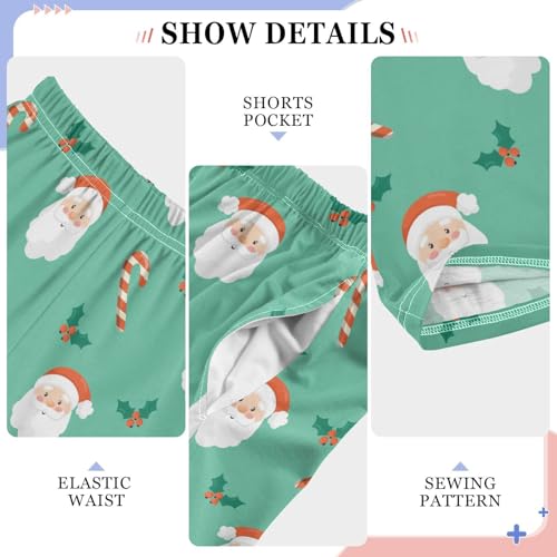 Boys' Pants Christmas Santa Gnomes Candies Long Bottoms Jogger Pants Elastic Waist Trousers with Pockets S-XL4
