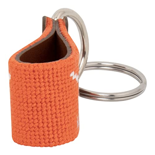 Image of Leather Hand-Stitched Needlepoint Key Fob or Key Chain