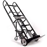 US Cargo Control Appliance Dolly Heavy Duty with Stair Climber & Kickback Wheels, 1,200 LBS Capacity, Industrial Appliance Hand Truck with Single Auto Recoil Strap System, Heavy Duty Steel Hand Truck