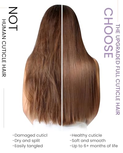 Image of LaaVoo Seamless Human Hair Clip in Extensions Ombre Black Seamless Clip in Hair Extensions Human Hair Invisible Hair Extensions Clip ins Black Ombre Brown Balayage Blonde 22 Inch 140g 7pcs