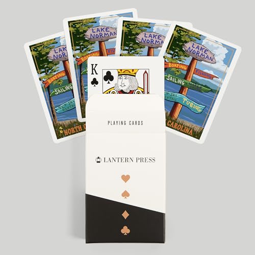 Baraja de cartas Lantern Press Lake Norman, tamaño póker, 52 cartas miniatura 6