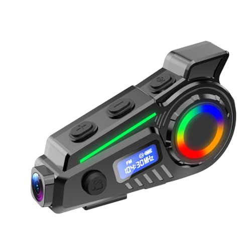 Cuifati Auriculares Bluetooth para Casco de Motocicleta, IP65 a Prueba de Agua, Música de Llamada Manos Libres, Navegación GPS en Tiempo Real, Auriculares Multifuncionales para Casco