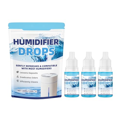 BlueBouff Humidifier Cleaner Drops Slows Buildup & Scaling Humidifier Solution for All Makes & Models Cleans & Deodorizes Water 3pcs
