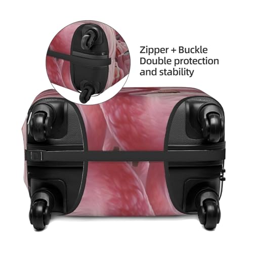 Pink Bird Pattern Luggage Cover Elastic Travel Suitcase Covers, Anti Scratch Dust Proof Baggage Covers, Fits 18-21 inch Suitcases3