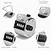 1Pc Silver Counter, 4-Digit Number Count with Metal Case Mechanical Counter for Coaching, Knitting, Lap, Fishing, Golf and Row with 1-Nylon Lanyard Convenient to Carry,Track and Field,Accessories