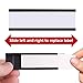 CYEAH 100 Pack Magentic Label Holder, 1x3 inch C Channel Magentic Labels Holder with Paper Inserts and Clear Plastic Protectors, Magnetic Data Card Holders File Cabinet Labels for Metal Racks Shelves