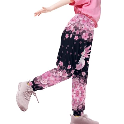 Ystardream Elastic Waisted Girls Sweatpants with Pocket Trendy Kid Workout Cargo Pants4