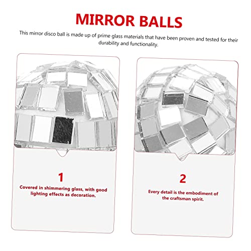 Bola espejada pequeña de vidrio VANZACK, 20 piezas, adorno para bodas, escenarios, fiestas y decoración navideña miniatura 3