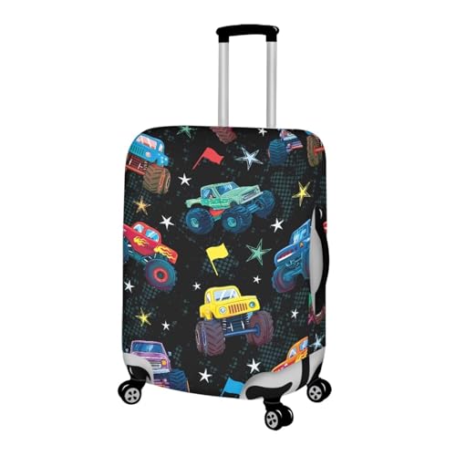 Image of Coloranimal Tractor Flag Star Luggage Covers Fits 18-21 inch Luggage for Women Girls Washable Suitcase Cover Stretch Suitcase Protector with Zipper Travel Accessories