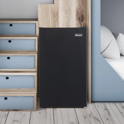 Image of Magic Chef 4.4-cu. ft. Mini Fridge in Black, Small Compact Refrigerator with Freezer Compartment for Bedroom, Apartment, Dorm Room, Office
