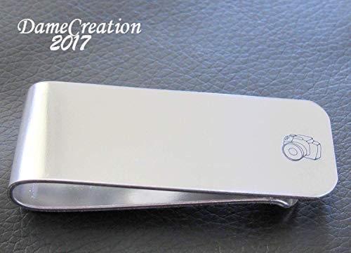 Camera Money Clip, Various Metals, Customize with Wording on Bothsides4